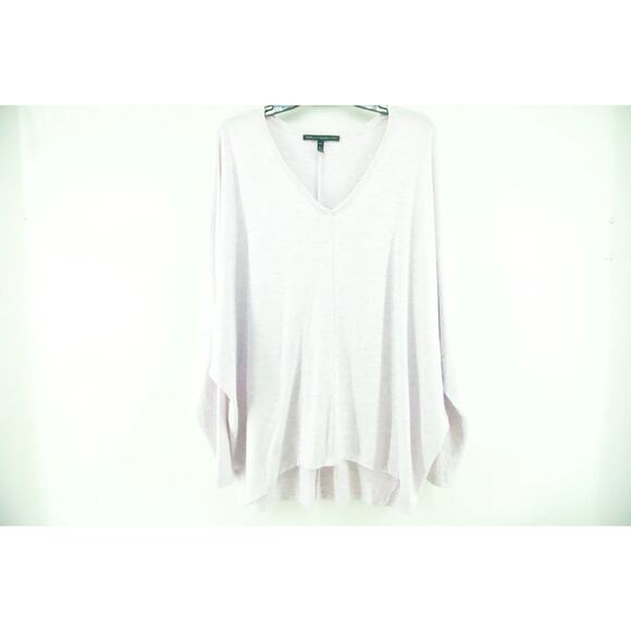 White House black market women’s lavender XL V-neck soft high low sweater - Picture 5 of 11